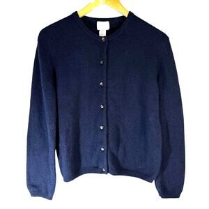 NWT H&M Womens Wool Blend Button Cardigan Blue Size XS Neutral Minimalist Preppy